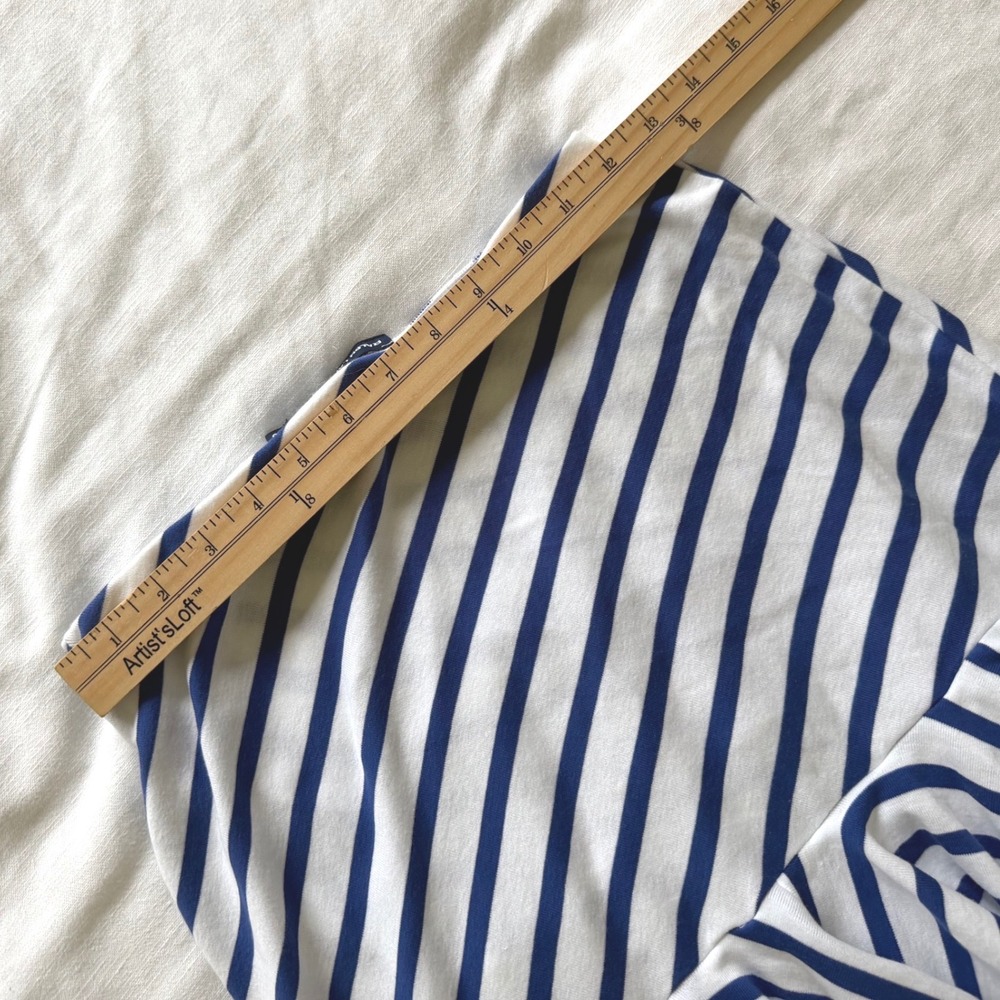 Y2K Ralph Lauren Sport XS Blue White Striped Ruffle Tiered Cotton Mini Skirt - Picture 7 of 8